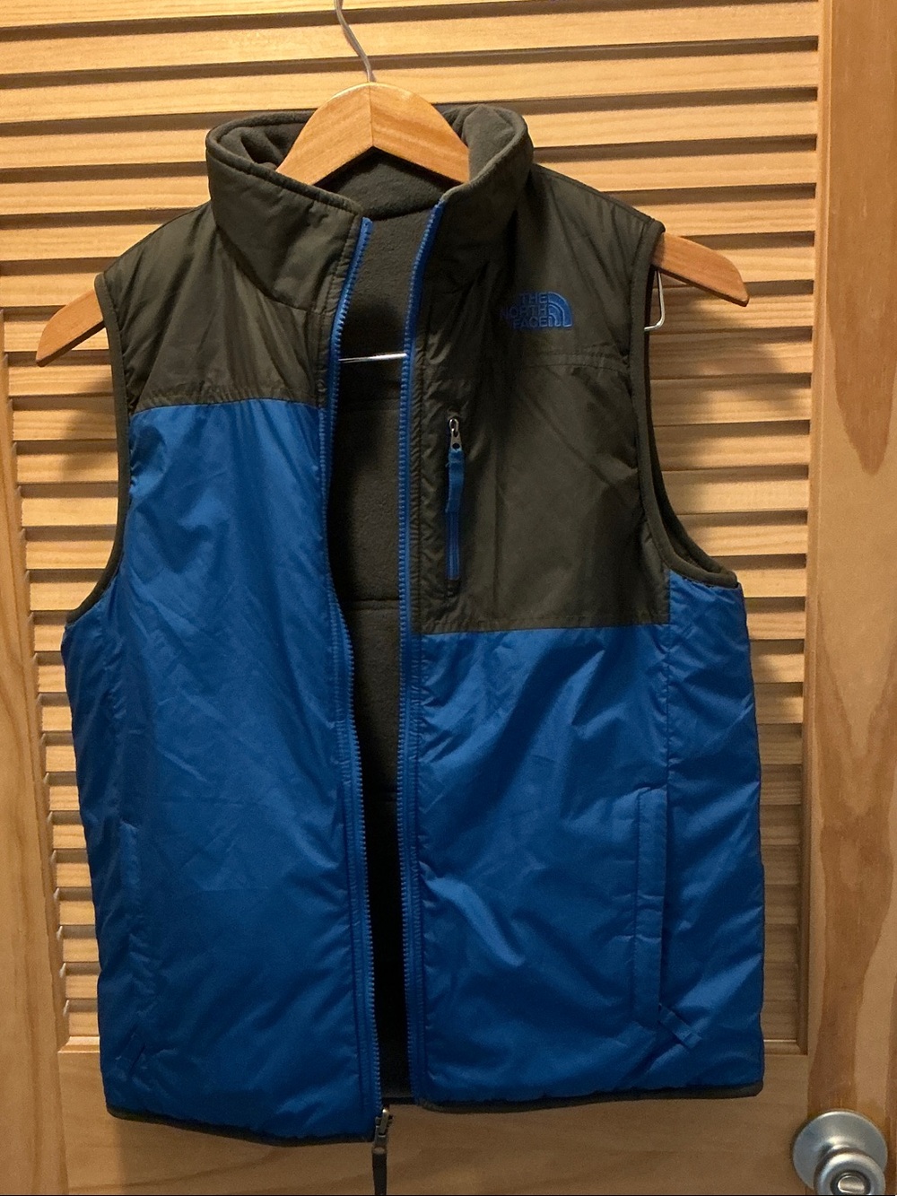 The North Face Blue and Black Puffer Vest for Men